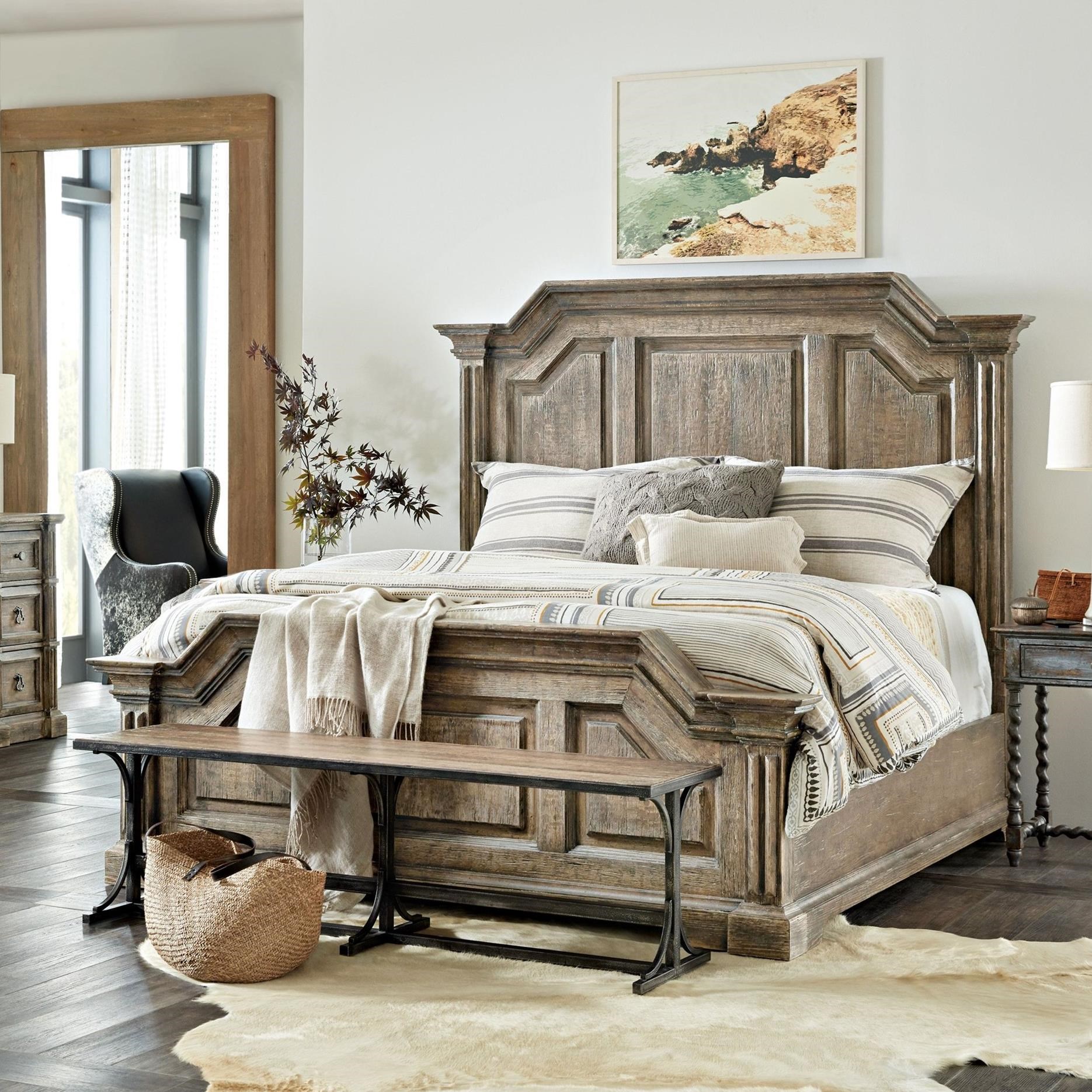 Hooker Furniture La Grange Transitional Von Rosenberg Bed Bench